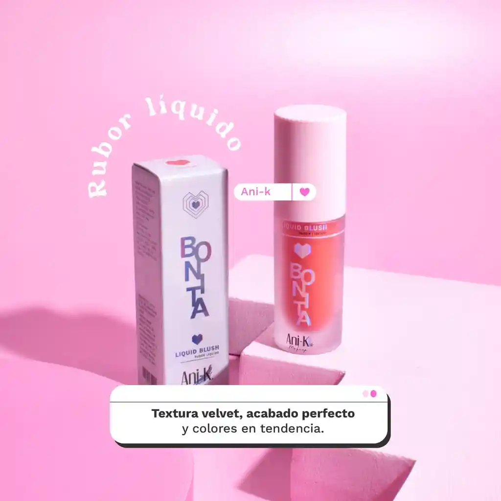 Rubor Liquido Ani-k Bonita Tono 01 Lily 5 Ml