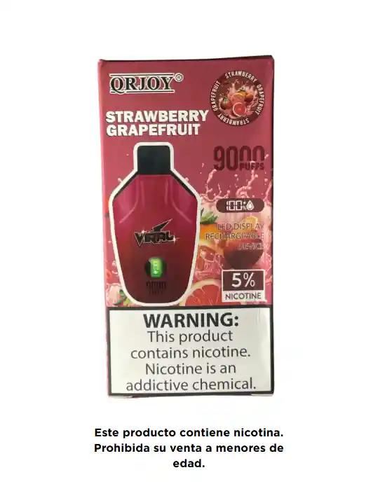 Viral 9.000 Puffs Strawberry Grapefruit