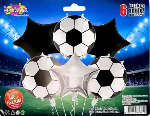 Set De Globos X6 Balones Y Estrellas
