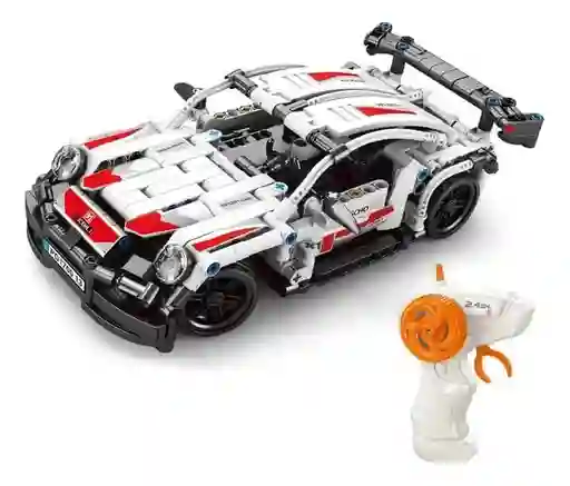Carro Deportivo Bloques Armables 420 P Control Remoto Color Blanco