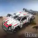 Carro Deportivo Bloques Armables 420 P Control Remoto Color Blanco