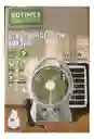 Ventilador Panel Solar Recargable Gd Times Un Bombillo