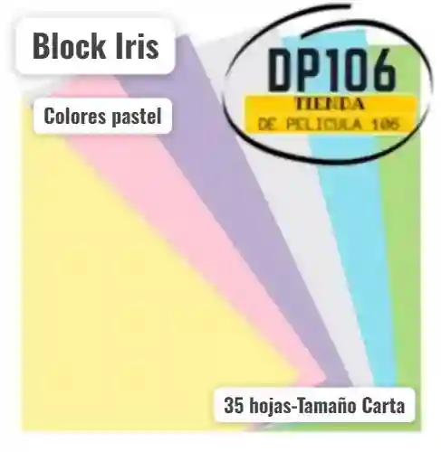 Block Iris Hojas Pastel X 35 Hojas