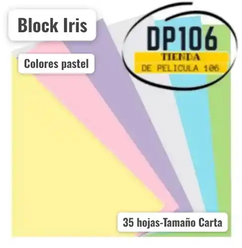 Block Iris Hojas Pastel X 35 Hojas