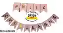 Feston Feliz Cumpleaños Rosado Guirnalda / Banderin