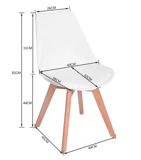 Silla Tipo Eames Alcochada