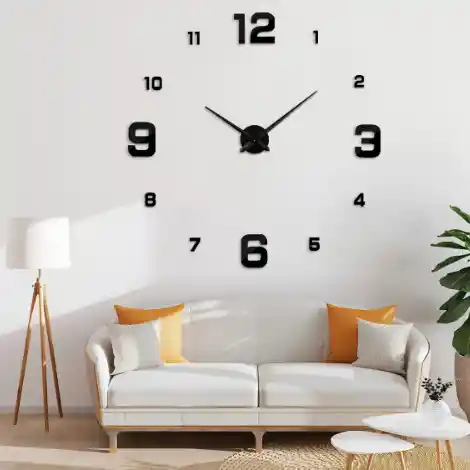 Reloj De Pared 1 Metro Color Plateado, Dorado, Negro
