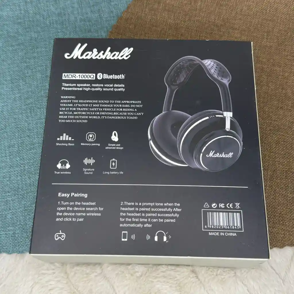 Diademas Marshall Universales / Conexion Bluetooth / Micro Sd / Audifonos