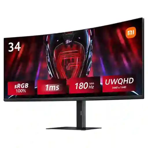 Monitor Gamer Curvo 34 Xiaomi G34wqi Ultrawide 1ms 180hz