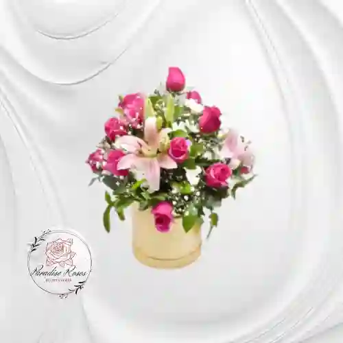 Caja Expresión Lirios Y Rosas 🌷