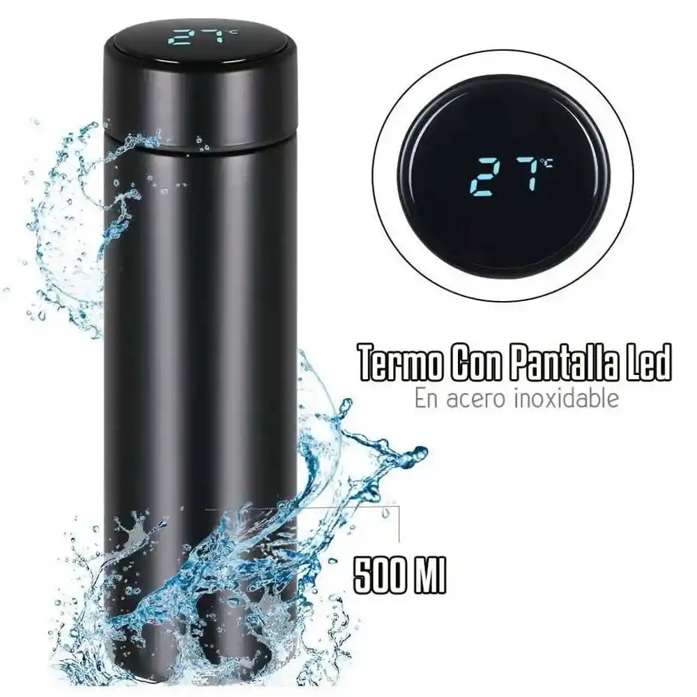 Termo Digital 500ml Acero Inoxidable