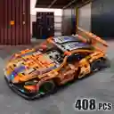 Automóvil Deportivo Armable Bloques A Control Remoto 408 Pcs Color Naranja