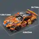 Automóvil Deportivo Armable Bloques A Control Remoto 408 Pcs Color Naranja