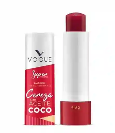 Balsamo Labial Hidratante Vogue Cereza Con Aceite Coco