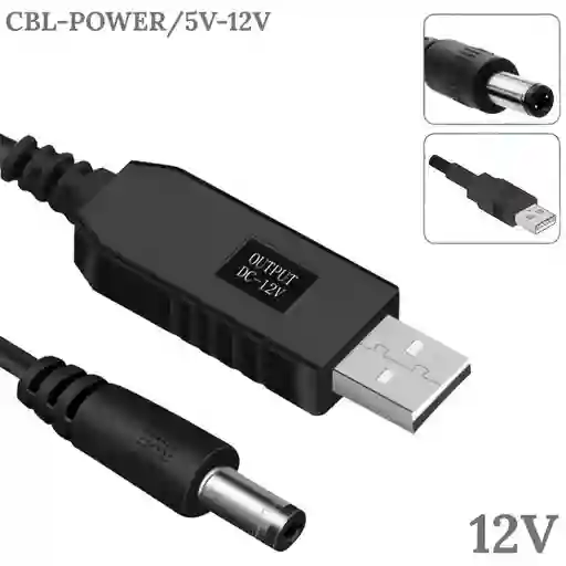 Cable De Poder Adaptador De Voltaje Usb 12v