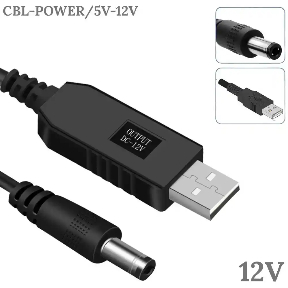 Cable De Poder Adaptador De Voltaje Usb 12v