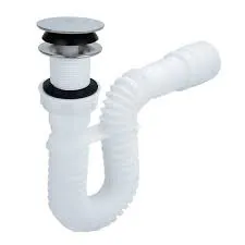 Sifon Flexible Con Push Para Lavamanos