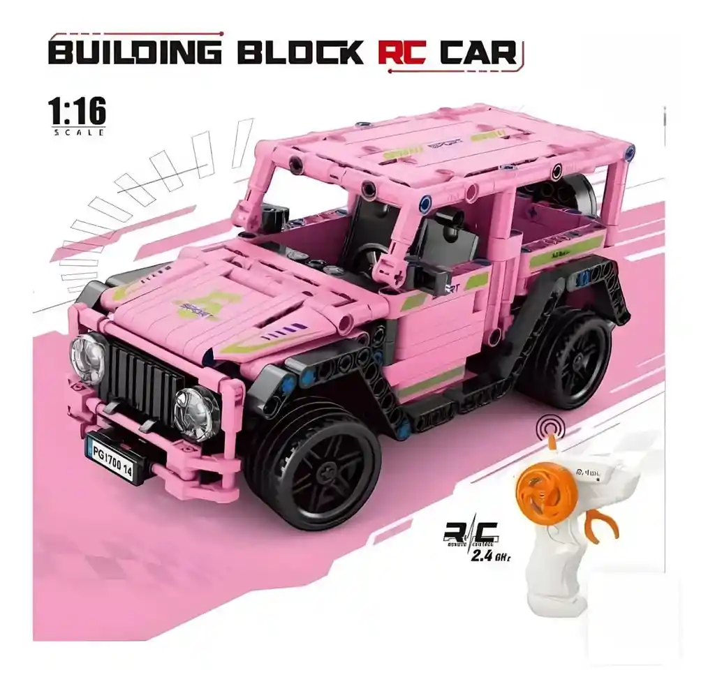 Camioneta Deportivo Armable Bloques A Control Remoto 434 Pcs Color Rosa