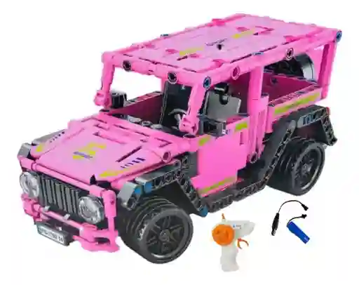 Camioneta Deportivo Armable Bloques A Control Remoto 434 Pcs Color Rosa