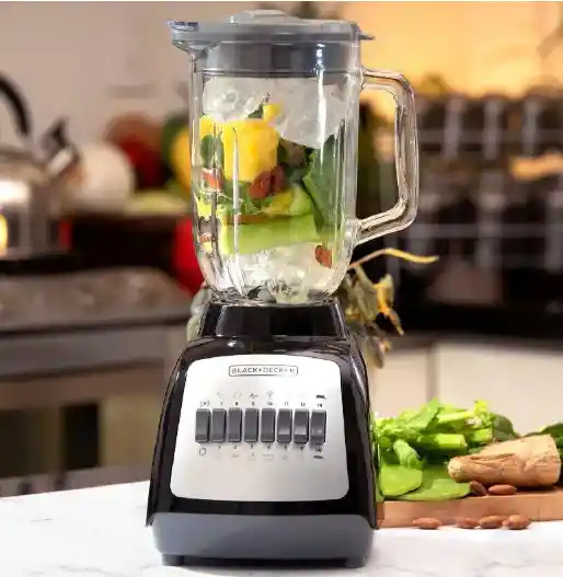 Licuadora Black + Decker Durapro Vaso De Vidrio Negro Y Rojo