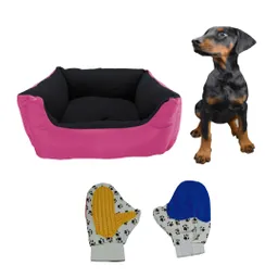 Cama Grande Impermeable Mas Guante Rosado