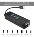 Hub Usb 3.0 De 3 Puertos Con Adaptador De Red Interntet-rj45