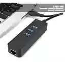 Hub Usb 3.0 De 3 Puertos Con Adaptador De Red Interntet-rj45