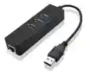 Hub Usb 3.0 De 3 Puertos Con Adaptador De Red Interntet-rj45