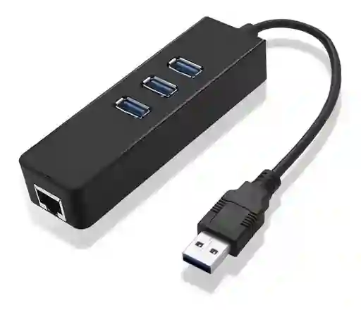 Hub Usb 3.0 De 3 Puertos Con Adaptador De Red Interntet-rj45