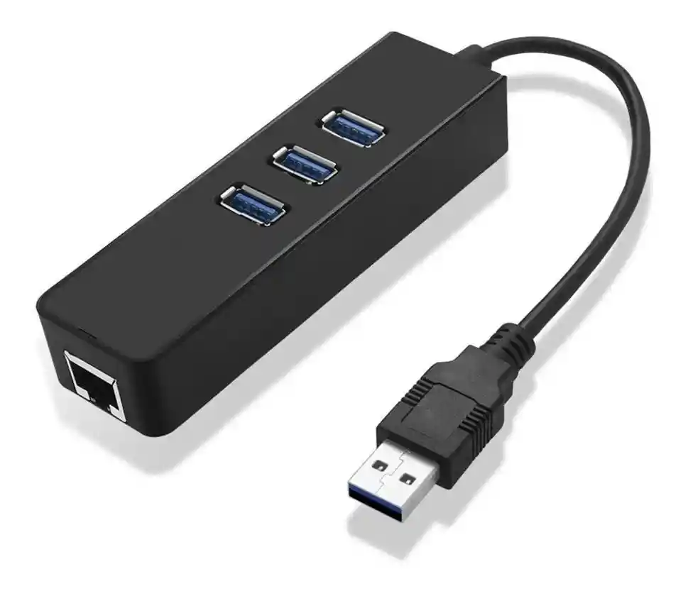 Hub Usb 3.0 De 3 Puertos Con Adaptador De Red Interntet-rj45