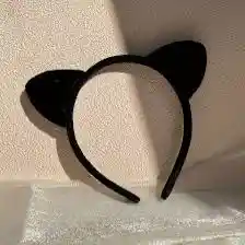 Diadema De Felpa Orejas Gato Negro, Balaca Orejas Gatito Cosplay Halloween