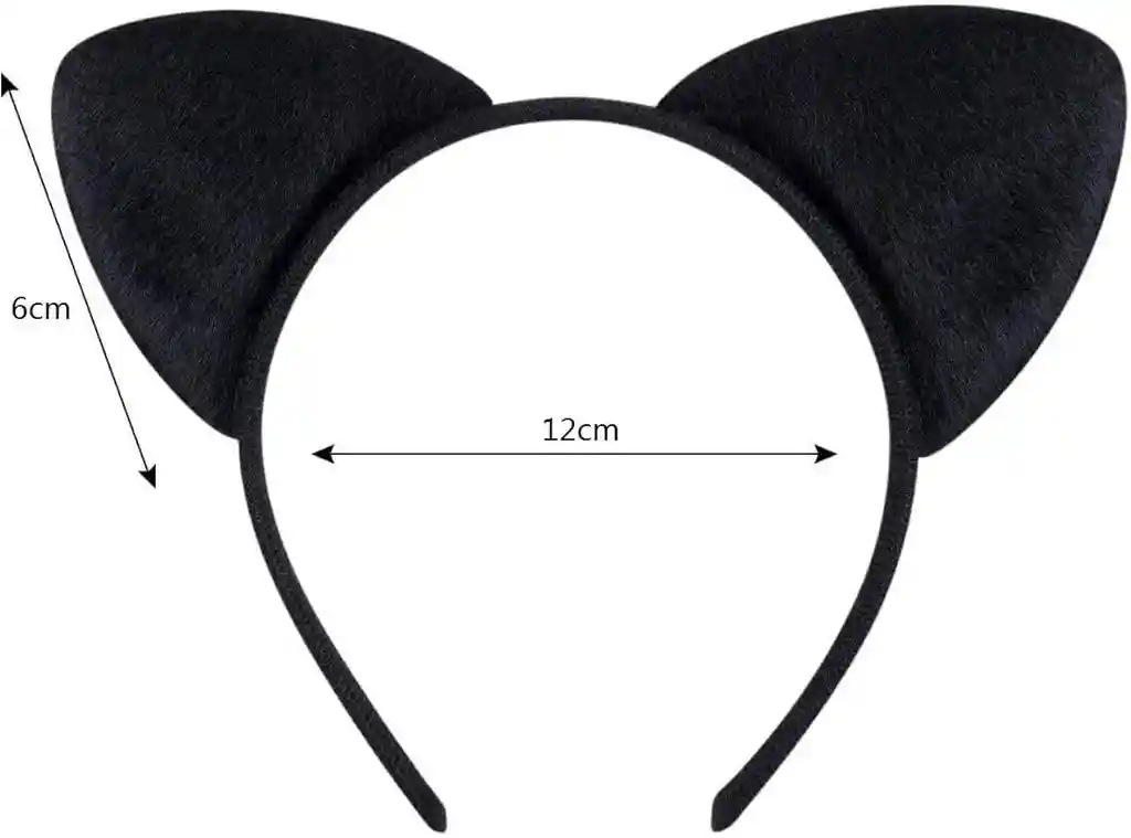 Diadema De Felpa Orejas Gato Negro, Balaca Orejas Gatito Cosplay Halloween