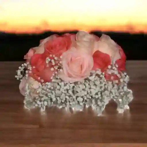 Flores Rosas Rosadas Y Salmón