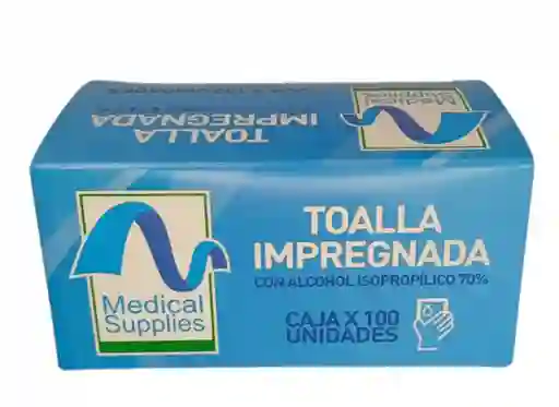 Toalla Impregnada Con Alcohol X100