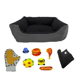 Cama Grande Impermeable Mas Cobija Grande Mas Guante Mas Juguete Gris