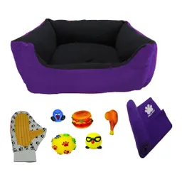 Cama Grande Impermeable Mas Cobija Grande Mas Guante Mas Juguete Morado