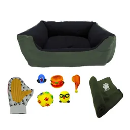 Cama Grande Impermeable Mas Cobija Grande Mas Guante Mas Juguete Verde