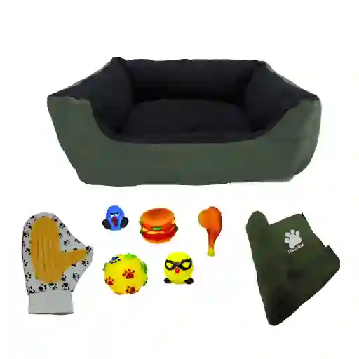 Cama Grande Impermeable Mas Cobija Grande Mas Guante Mas Juguete Verde