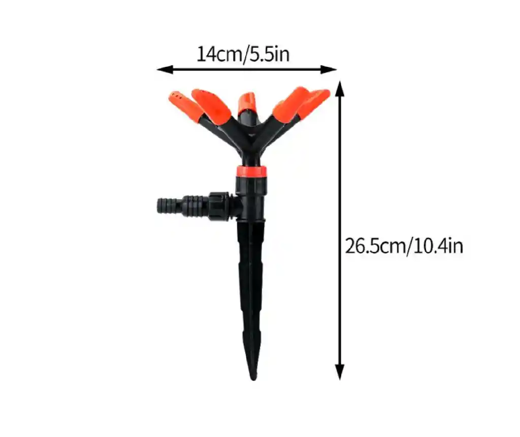 Rociador Giratorio Automatico De Tres Puntas Ajustable