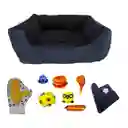 Cama Grande Impermeable Mas Cobija Grande Mas Guante Mas Juguete Azul Oscuro