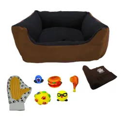 Cama Grande Impermeable Mas Cobija Grande Mas Guante Mas Juguete Marron