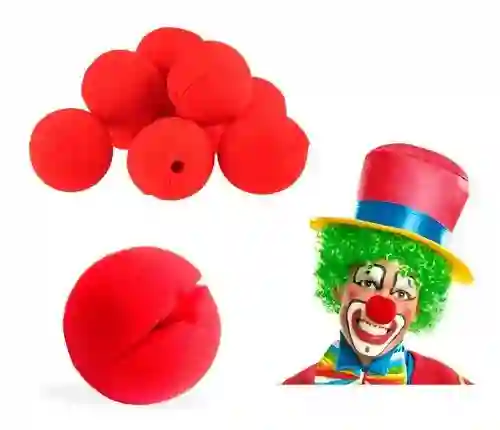 Nariz Payaso Roja De Espuma Disfraz Hora Loca