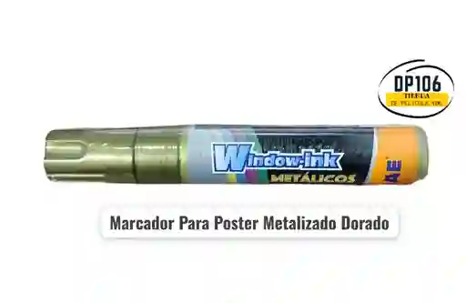 Marcador Para Poster Metalizado Dorado