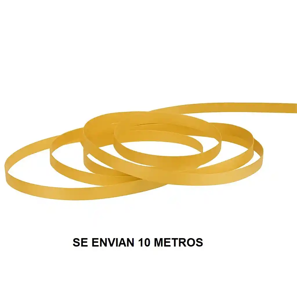 Cinta Delgada Para Globos Dorada X 10 Metros