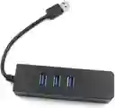 Hub Usb Tipo C » 3 Puertos Usb 3.0 + 1 Ethernet Rj45 Gigabit