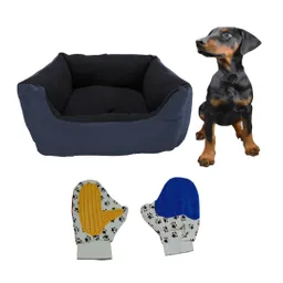 Cama Gigante Impermeable Mas Guante Azul Oscuro