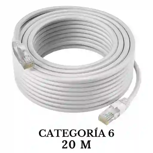 Cable Lan De Internet Cat6e Categoría 6 20 Metros Largo Cable Ethernet Utp 20mt