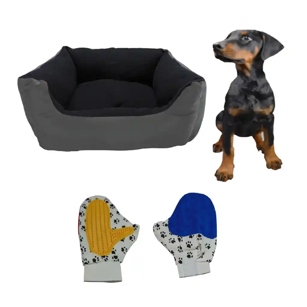 Cama Gigante Impermeable Mas Guante Gris