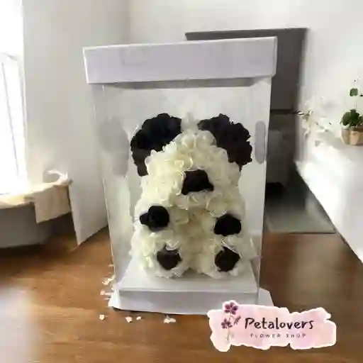 🤍 Oso De Rosas Eternas – Edición Blanco Elegante 🐻