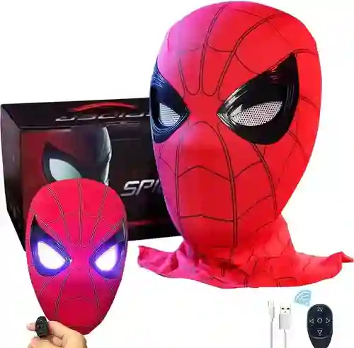 Mascara Led Spiderman Parpadea Hombre Araña